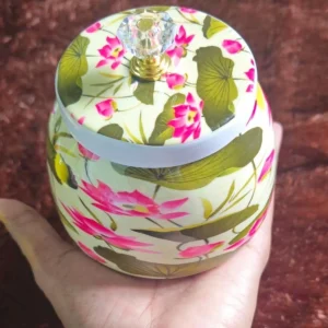 Pichwai Jars with Flower Design Pichwai Jars with Flower Design