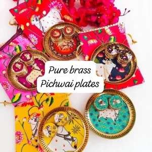 Pure Brass Pichwai Plates Combo Pure Brass Pichwai Plates Combo