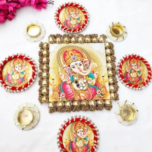 Rangoli and T-light Set Rangoli and T-light Set
