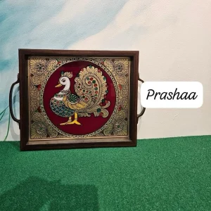 Reverse Glass Acrylic trays - Annam or Annapakshi Design Reverse Glass Acrylic trays - Annam or Annapakshi Design
