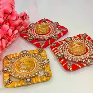 T-lights with Kundan Work T-lights with Kundan Work