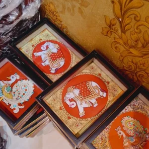 Tanjore Printed Wooden Thamboolam Tray Tanjore Printed Wooden Thamboolam Tray