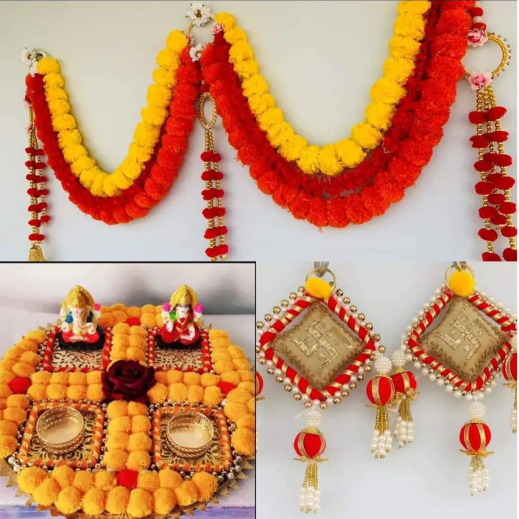 Toran, Shubh Labh, and Diya Coaster Combo Toran, Shubh Labh, and Diya Coaster Combo