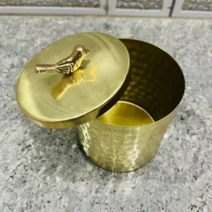 Golden Electroplated Bird Lid Matki - 5 Inch Golden Electroplated Bird Lid Matki - 5 Inch