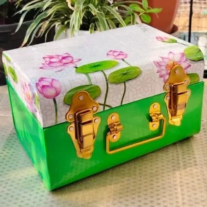 Green Pichwai Trunk Boxes Green Pichwai Trunk Boxes