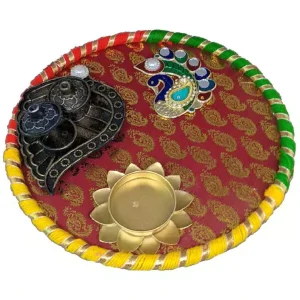Puja Thali with Gotta Patti Puja Thali with Gotta Patti