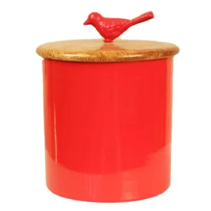 Beautiful Red and Wood Container Beautiful Red and Wood Container