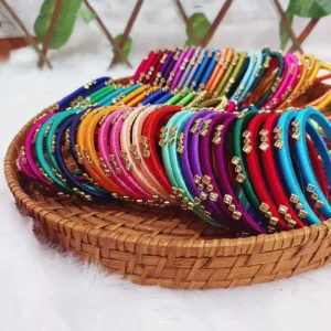 Silk Thread Kundan Bangles | Seemandham Return Gifts Silk Thread Kundan Bangles | Seemandham Return Gifts
